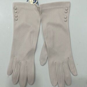 1960s vintage gloves - cream with buttons